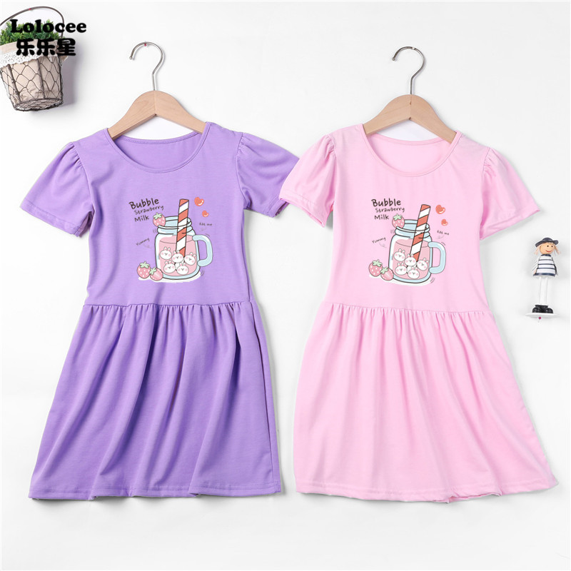 Summer Clothing Teen Girls - 3-14Y nastolatki dziewczęta sukienki z sokiem