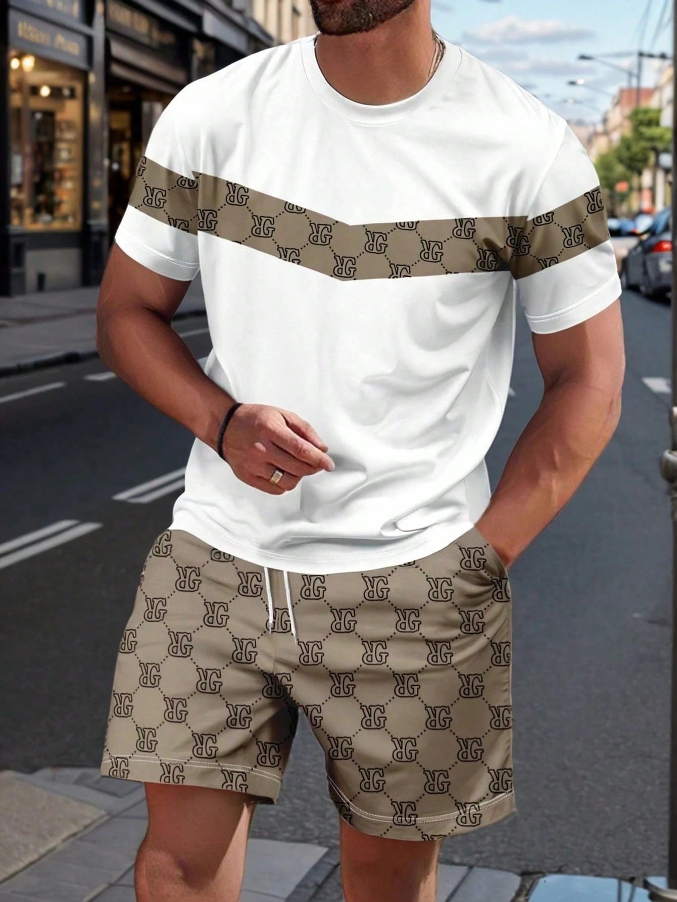 Summer Clothing Shops - Męski garnitur na lato 2026 z