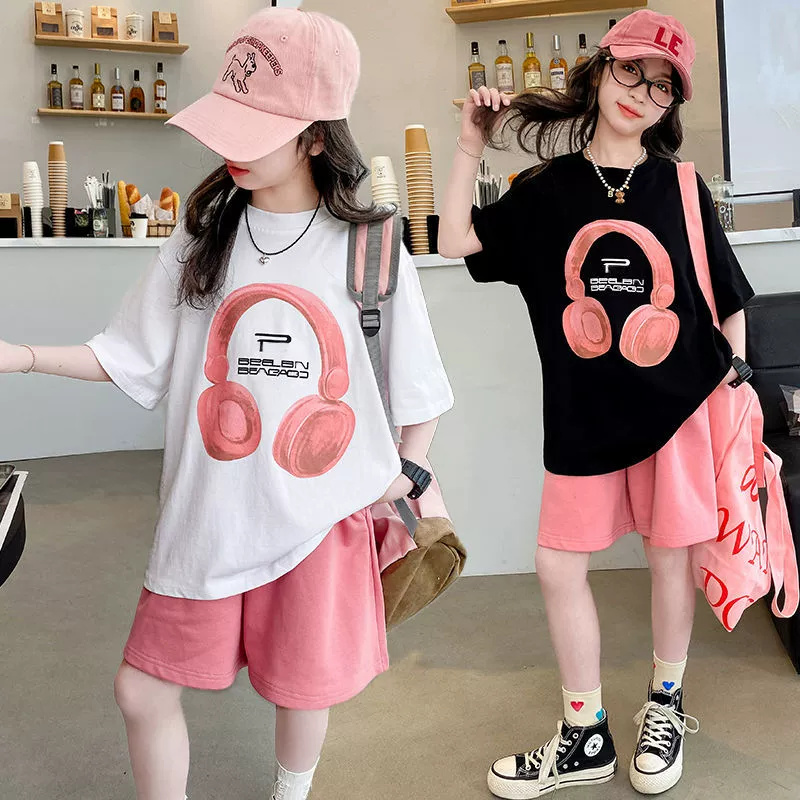 Summer Clothing Teen Girls - Letnie koszulki dla dziewczynek zestawy nowe