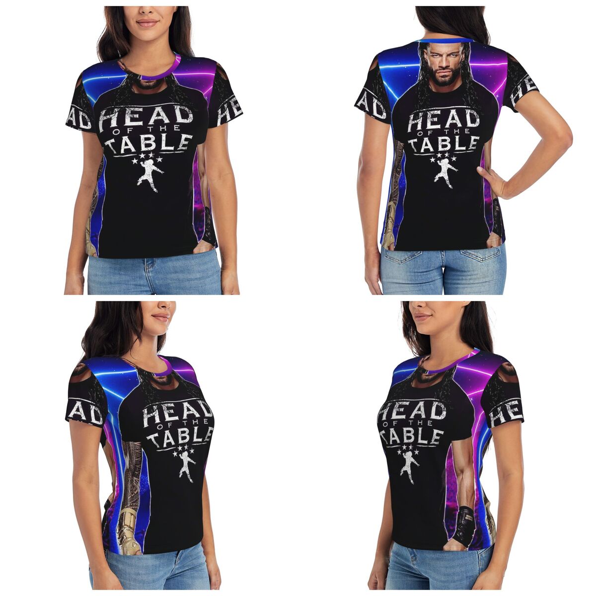 Summer Reign Clothing - Koszulka wrestlingowa z Romanem Reignsem, damska,
