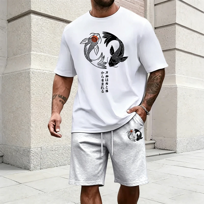 Męski dres z japońskim wzorem  – Summer Clothes Fashion recenzja i cena