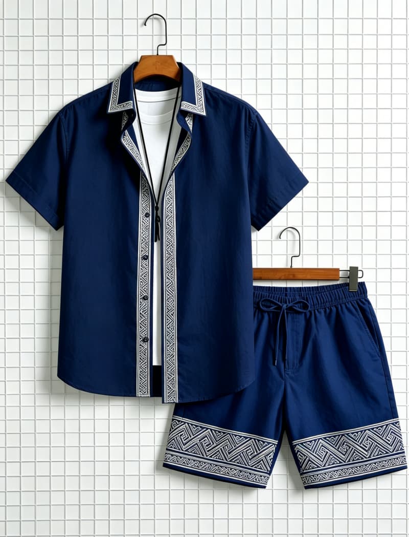 Męski zestaw: koszula z krótki – Summer Clothing Trend recenzja i cena