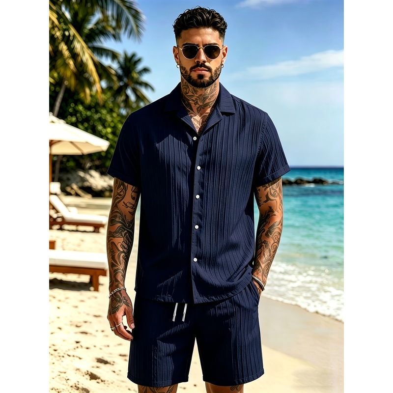 Męski letni zestaw casualowy,  – Summer Clothing Beach recenzja i cena