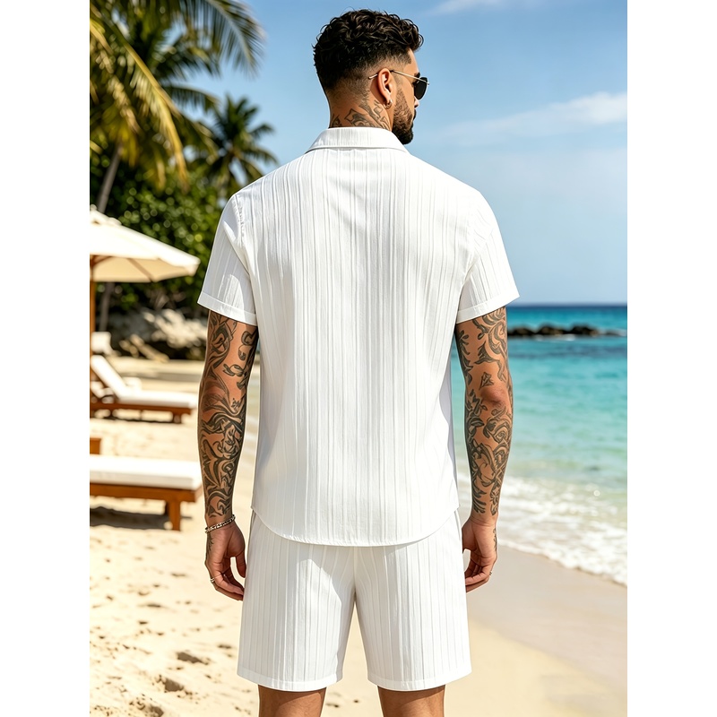 Męski letni zestaw casualowy,  – Summer Clothing Beach recenzja i cena
