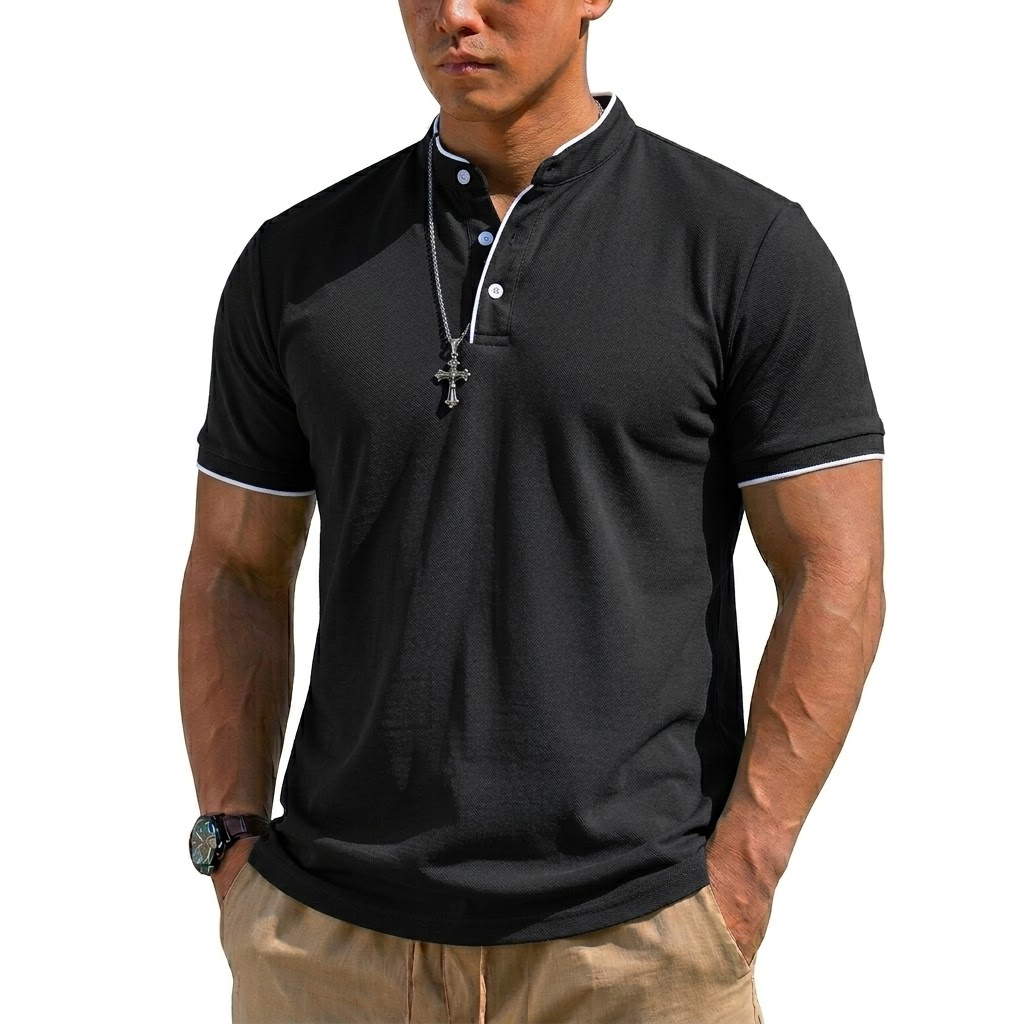 Letnia koszulka Henley z krótk – Summer Clothing Trend recenzja i cena