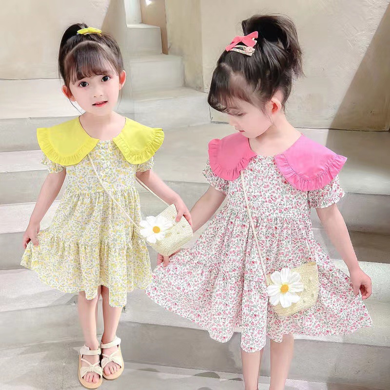 2szt letnie żółty w kwiaty dzi – Summer Clothing Teen Girls recenzja i cena
